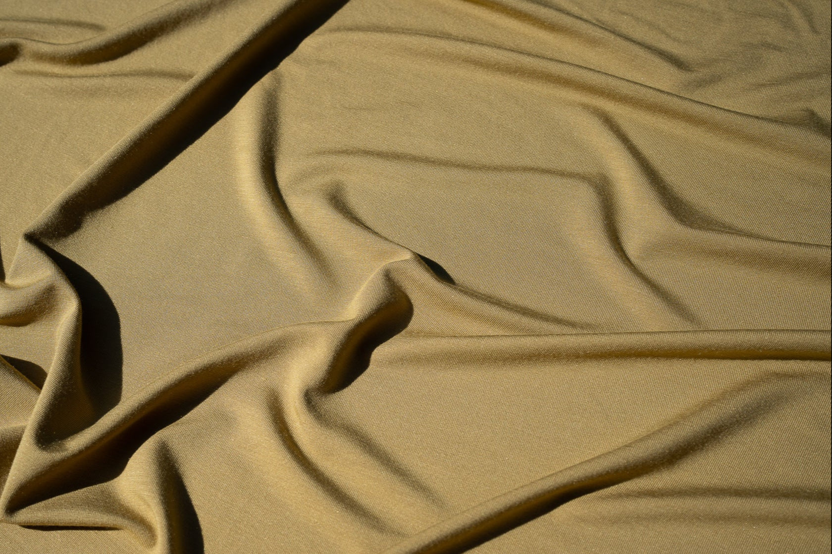 close-up fabric in lemongrass with folds